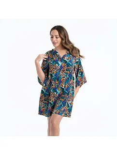 Plážové šaty Anita Manihi 8674 Lagoon: Tropická elegance s leopardím šarmem