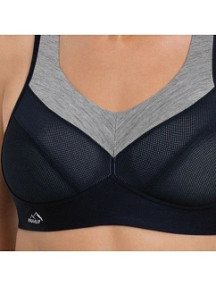 PanAlp wool sportovní podprsenka 5555 black/melange - Active