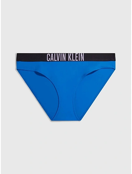 Dámský spodní díl bikin KW0KW01983 C4X modrá - černá - Calvin Klein