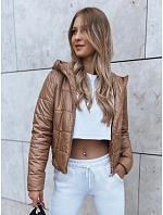 Dámská krátká prošívaná bunda SPORT HEVEN zlatá FashionStreet TY3708 Dámská krátká prošívaná bunda SPORT HEVEN zlatá FashionStreet TY3708