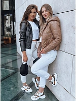 Dámská krátká prošívaná bunda SPORT HEVEN zlatá FashionStreet TY3708 Dámská krátká prošívaná bunda SPORT HEVEN zlatá FashionStreet TY3708