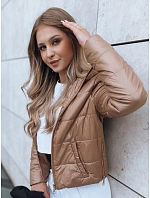 Dámská krátká prošívaná bunda SPORT HEVEN zlatá FashionStreet TY3708 Dámská krátká prošívaná bunda SPORT HEVEN zlatá FashionStreet TY3708