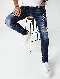 Pánské tmavě modré džínové kalhoty FashionStreet UX4148