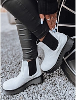 Dámské kozačky STEPBACK s vysokou podrážkou bílé FashionStreet ZY0495 Dámské kozačky STEPBACK s vysokou podrážkou bílé FashionStreet ZY0495