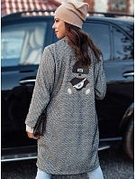 Dámský oversize kabát TEDDSTYLE černý FashionStreet NY0725 Dámský oversize kabát TEDDSTYLE černý FashionStreet NY0725
