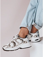 Dámské tenisky s plochou podrážkou GLISSWALK silver FashionStreet ZY0616 Dámské tenisky s plochou podrážkou GLISSWALK silver FashionStreet ZY0616