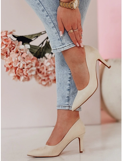 Dámské béžové lodičky SEVINO FashionStreet post ZY0726