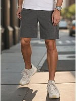 Pánské tmavě šedé teplákové kraťasy FashionStreet SX2484 Pánské tmavě šedé teplákové kraťasy FashionStreet SX2484