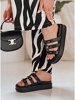 Dámské žabky na platformě PLATOFI black FashionStreet ZY0879 Dámské žabky na platformě PLATOFI black FashionStreet ZY0879