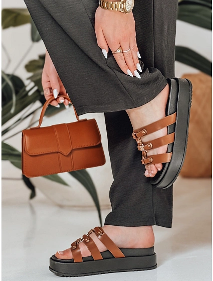 Dámské žabky na platformě PLATOFI camel FashionStreet ZY0880 Dámské žabky na platformě PLATOFI camel FashionStreet ZY0880