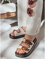 Dámské žabky FLATSTEP camel FashionStreet ZY0895 Dámské žabky FLATSTEP camel FashionStreet ZY0895