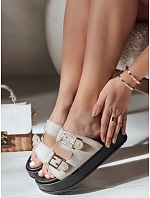 Dámské žabky FLATSTEP beige FashionStreet ZY0896 Dámské žabky FLATSTEP beige FashionStreet ZY0896
