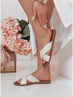 Dámské slaměné žabky SOLINIA white FashionStreet ZY0925 Dámské slaměné žabky SOLINIA white FashionStreet ZY0925