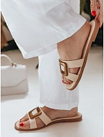 Dámské žabky GLAMSTEP beige FashionStreet ZY0929 Dámské žabky GLAMSTEP beige FashionStreet ZY0929