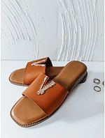 Dámské žabky SOLVINA camel FashionStreet ZY0957 Dámské žabky SOLVINA camel FashionStreet ZY0957