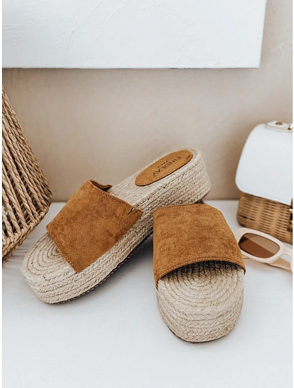 Dámské žabky SUMMERRY camel FashionStreet ZY0986 Dámské žabky SUMMERRY camel FashionStreet ZY0986