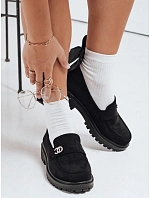 Dámské černé semišové mokasíny FashionStreet ZY1129