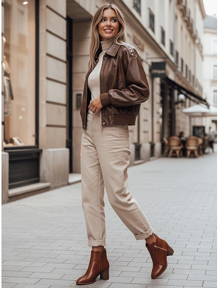 Dámské velbloudí kozačky na podpatku FashionStreet ZY1317 Dámské velbloudí kozačky na podpatku FashionStreet ZY1317