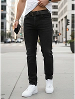 Pánské džíny slim fit černé FashionStreet UX4483 Pánské džíny slim fit černé FashionStreet UX4483