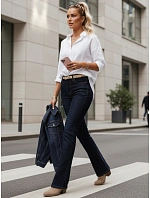 Dámské džíny s vysokým pasem tmavě modré FashionStreet UY2911 Dámské džíny s vysokým pasem tmavě modré FashionStreet UY2911