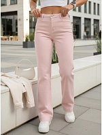 Dámské široké džíny růžové FashionStreet UY2970 Dámské široké džíny růžové FashionStreet UY2970