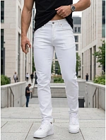 Pánské džíny slim fit ecru FashionStreet UX4500 Pánské džíny slim fit ecru FashionStreet UX4500
