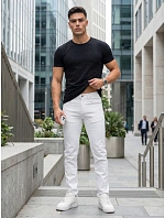 Pánské džíny slim fit ecru FashionStreet UX4500 Pánské džíny slim fit ecru FashionStreet UX4500
