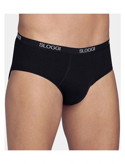 Pánské slipy men Basic Midi černé - Sloggi Pánské slipy men Basic Midi černé - Sloggi