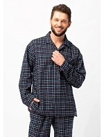Pánské pyžamo Key MNS 480 B25 délka/r M-2XL na zip Pánské pyžamo Key MNS 480 B25 délka/r M-2XL na zip
