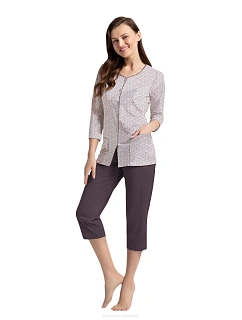Pyžamo Luna 388 3/4 3XL Z25/26 dámské rozepínací