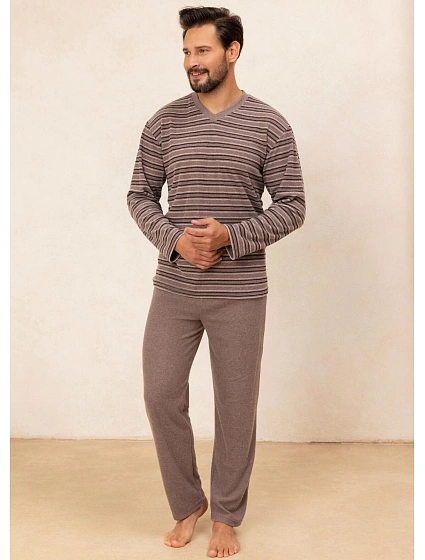 Pyžamo Regina 490 dlouhé/r M-2XL Z25/26 pánské froté Pyžamo Regina 490 dlouhé/r M-2XL Z25/26 pánské froté
