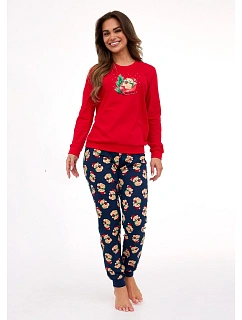 Pyžamo Cornette 671/422 Teddy long/r Christmas S-2XL dámské