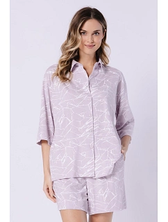 Pyžamo Leveza 1706 Žaneta kr/r M-2XL rozepínací
