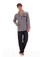Pyžamo Cornette 114 dlouhé/r 3XL-5XL pánské rozepínací Pyžamo Cornette 114 dlouhé/r 3XL-5XL pánské rozepínací