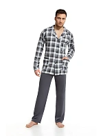 Pyžamo Cornette 114 dlouhé/r 3XL-5XL pánské rozepínací Pyžamo Cornette 114 dlouhé/r 3XL-5XL pánské rozepínací
