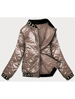 Kapučínová dámská bunda bomber (B9798-12) Kapučínová dámská bunda bomber (B9798-12)