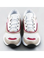 Růžové šněrovací sneakersy s barevnými vsadkami (6346) Růžové šněrovací sneakersy s barevnými vsadkami (6346)