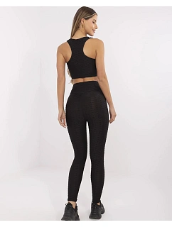 Sportovní set top a legíny černý (5448)