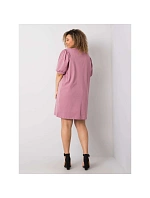 Špinavě růžové plus size šaty z bavlny (RV-SK-6319.65) Špinavě růžové plus size šaty z bavlny (RV-SK-6319.65)