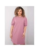 Špinavě růžové plus size šaty z bavlny (RV-SK-6319.65) Špinavě růžové plus size šaty z bavlny (RV-SK-6319.65)