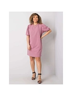Špinavě růžové plus size šaty z bavlny (RV-SK-6319.65) Špinavě růžové plus size šaty z bavlny (RV-SK-6319.65)