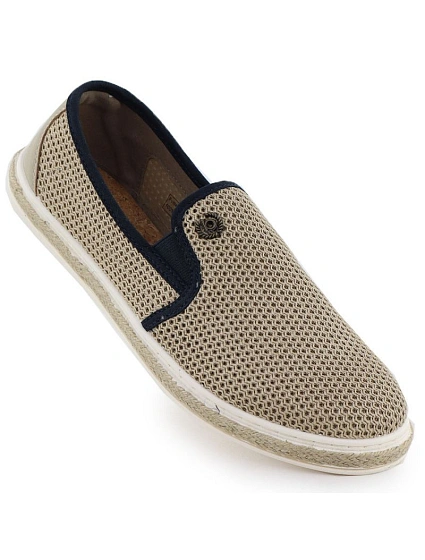 Pánské béžové polobotky Bugatti slip-on espadrille 321-ASP61-6900 Pánské béžové polobotky Bugatti slip-on espadrille 321-ASP61-6900