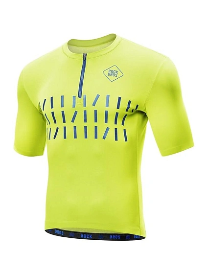 Pánské cyklistické tričko Rockbros, barva fluor, velikost L Pánské cyklistické tričko Rockbros, barva fluor, velikost L