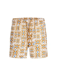 Jack&Jones pánské plavky JPSTMAUI SAND MATURE SWIM SHORTS 12291428 BUCKTHAM BROWN