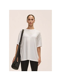 Dámské tričko Casall Oversized Cotton Blend Tee, bílé
