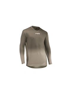 Cyklistické tričko NORTHWAVE Edge 2 Jersey L/s, hnědé