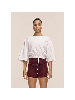 Dámské tričko CASALL Heavy Cotton Crop Tee, bílá barva
