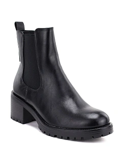 Dámské kotníkové boty na podpatku, zateplené, černé, Potocki SZ12742
