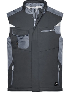 Daiber JN 825 Pracovní zimní softshellová vesta - Strong 02.0825 black/carbon