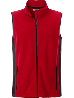 Daiber JN 856 Pánská pracovní fleecová vesta - Strong 02.0856 red/black